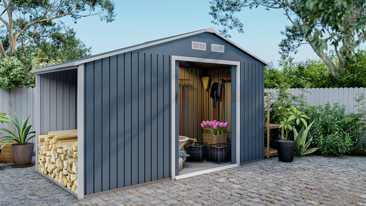 Garden Shed 11x6ft Cold Grey