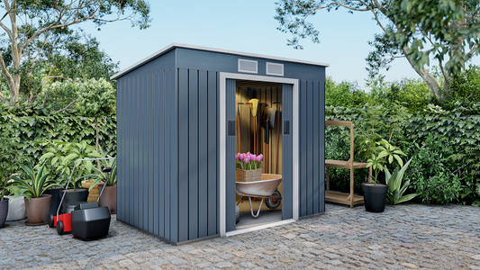 Garden Shed 6 x 4ft Cold Grey