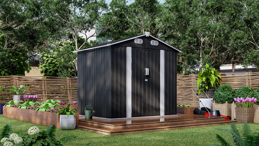 Garden Shed 8 x 6ft Shadow Grey