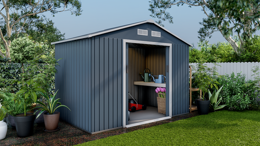 Garden Shed 9 x 6ft Cold Grey